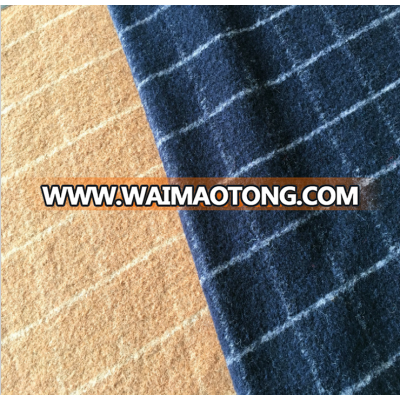 High quality check pattern jacquard knitted Woolen fabric for coat blanket LYKW112