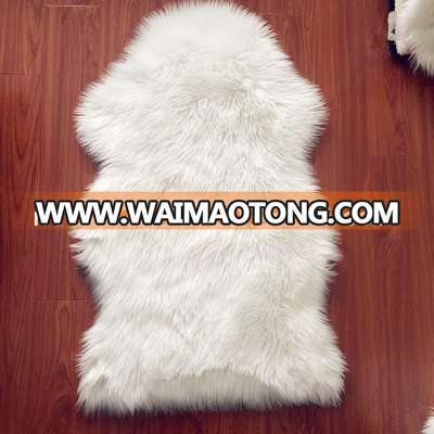 Hot sale white soft faux fur sheepskin rug,Area rug LYSR006